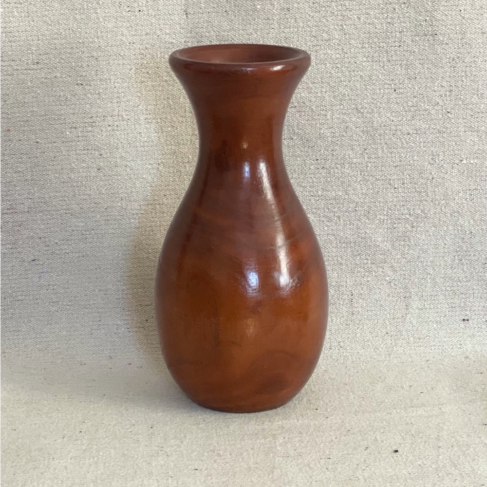 Vintage Hand crafted wooden vase